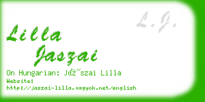 lilla jaszai business card